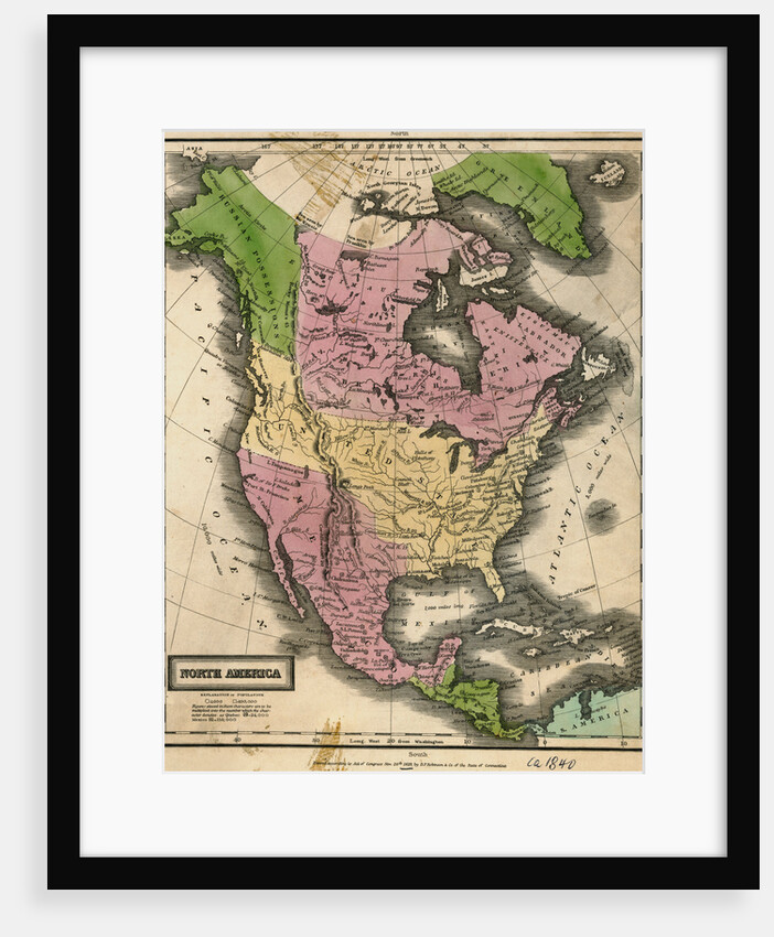 Map of North America by Anonymous