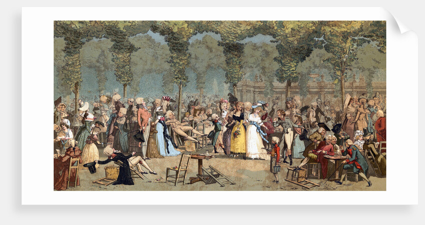 Crowd in Parisian Garden by Anonymous