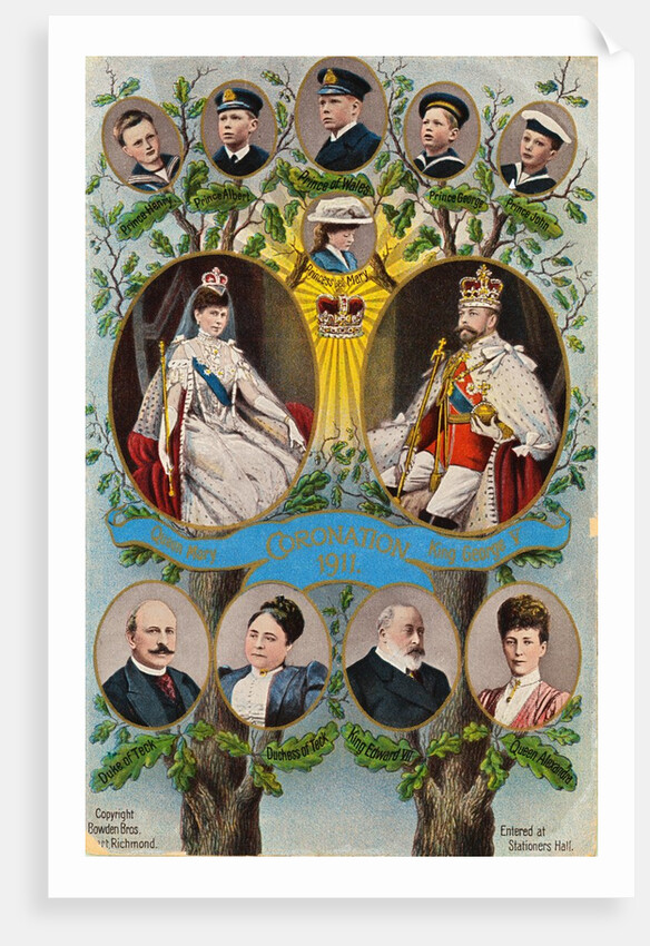 Commemorative Illustration of 1911 British Coronation by Anonymous