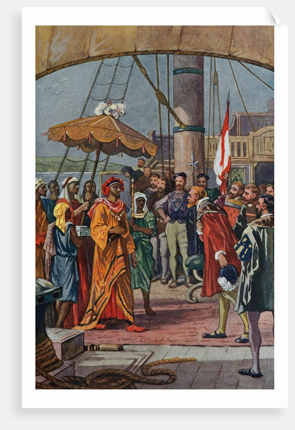 Sir Francis Drake Greeting Eastern Prince by Anonymous