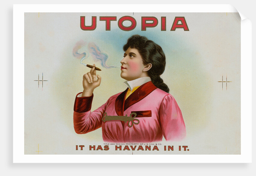 Woman Smoking a Havana Cigar by Anonymous