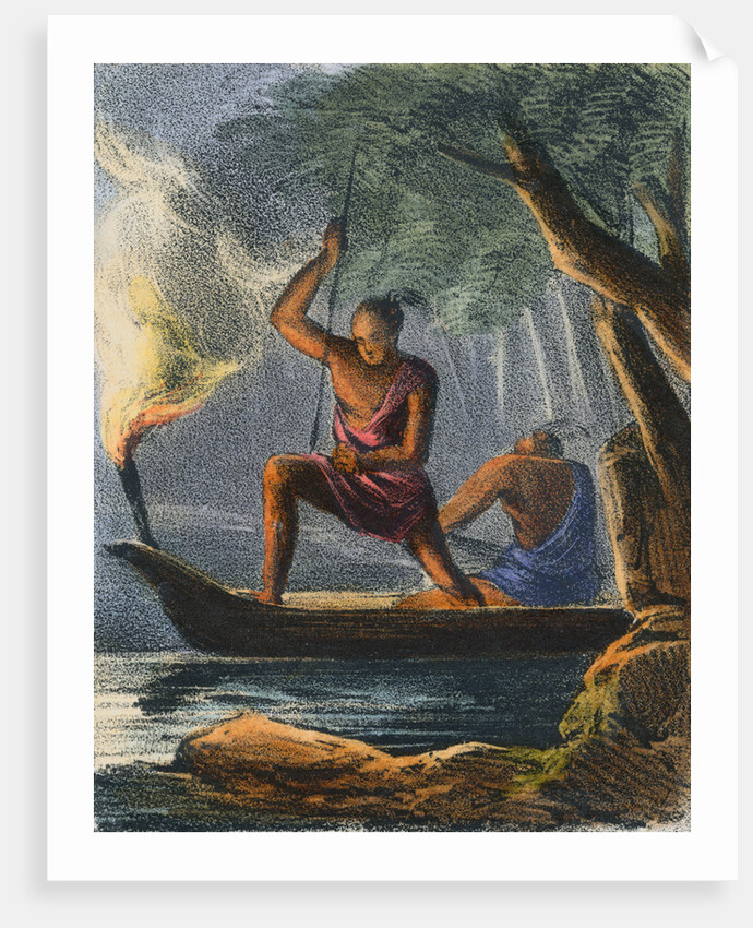 Indian Man Aiming Spear by Anonymous