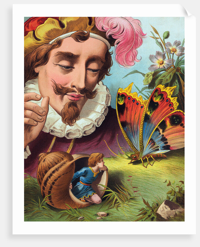 Tom Thumb Being Discovered While Peeping from Shell by Anonymous
