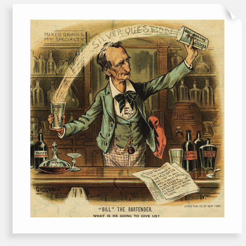 William Maxwell Everts in Political Bartending Cartoon by Anonymous