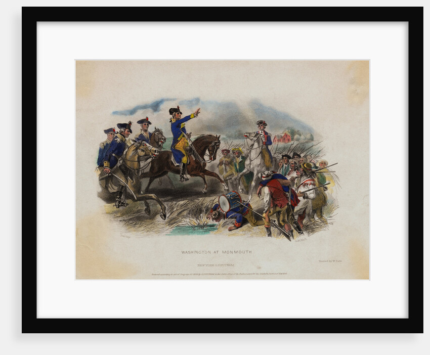 George Washington and His Men During Monmouth Battle by Anonymous