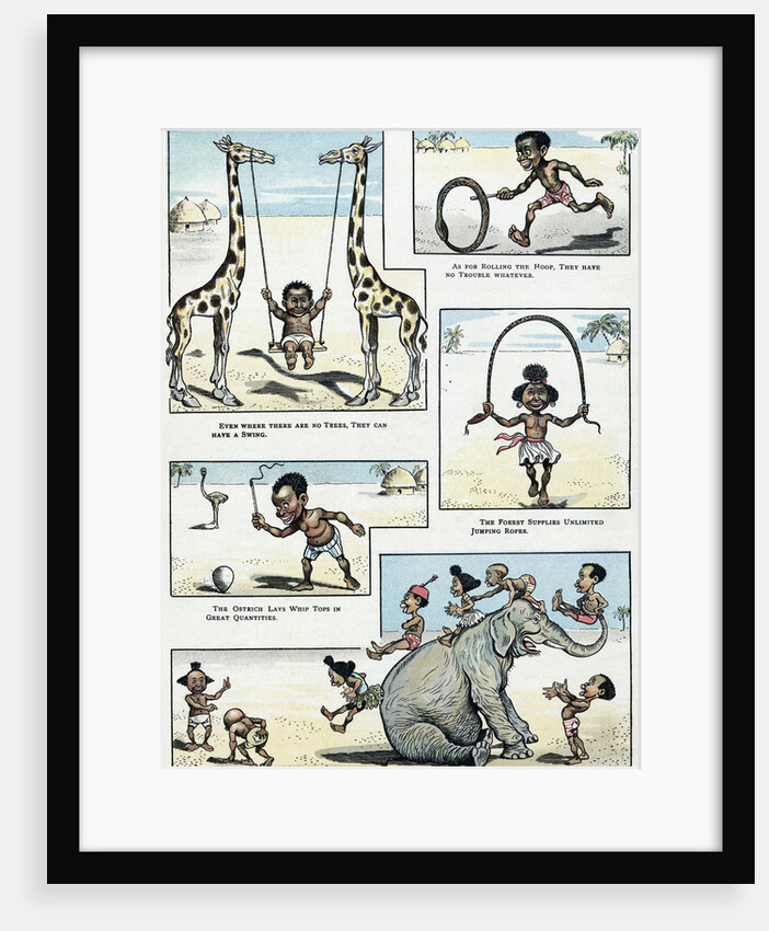 Stereotypical Illustration Depicting African Children in Their Villages by Anonymous