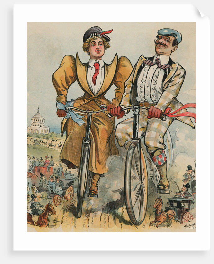 People Riding Bicycles by Anonymous