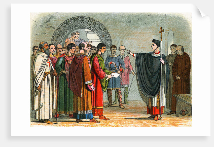 Drawing of Thomas A. Becket Admonishing Earl of Leicester by Anonymous