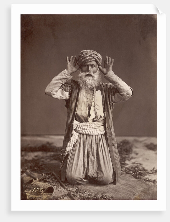 Muslim Man Poses in Prayer by Anonymous