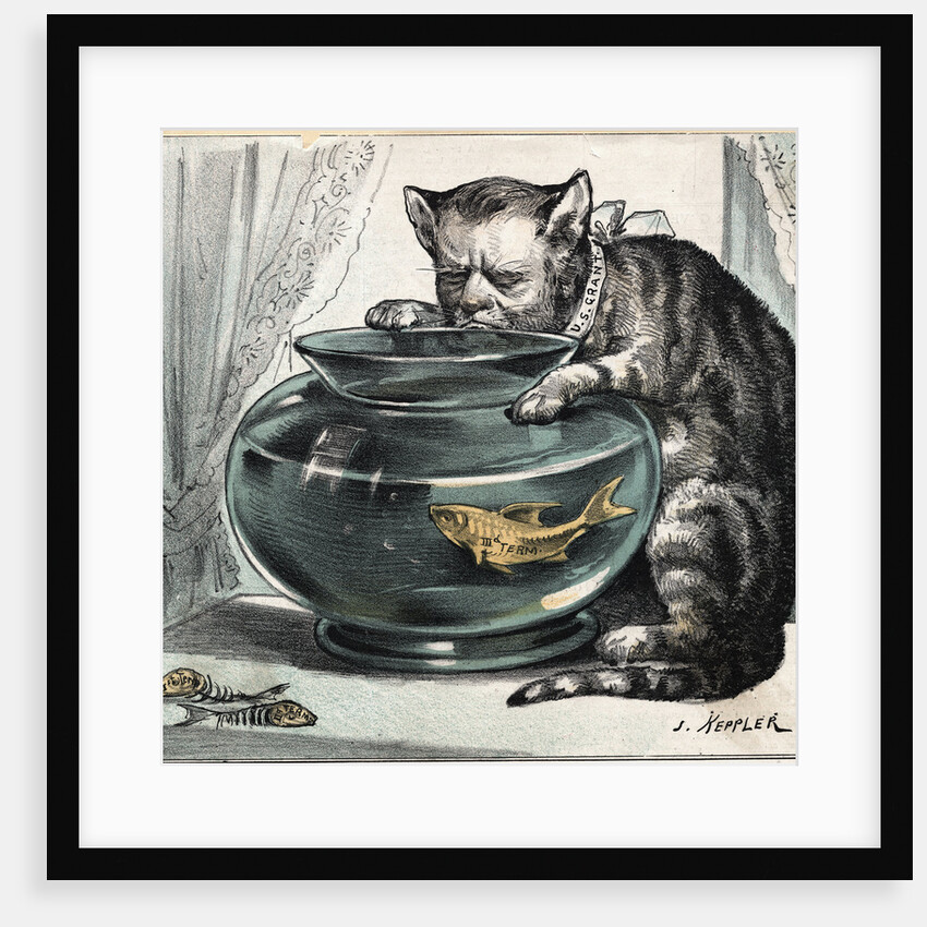 Polit Cartoon/Us Grant As Fish At Bowl by Anonymous
