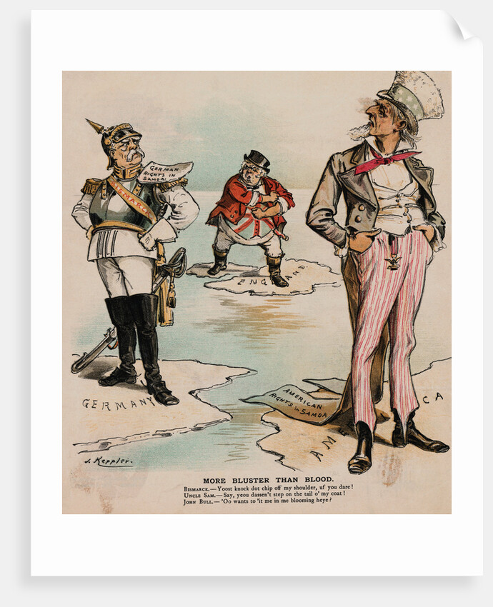 Depiction of Countries as Caricatures on Map by Anonymous