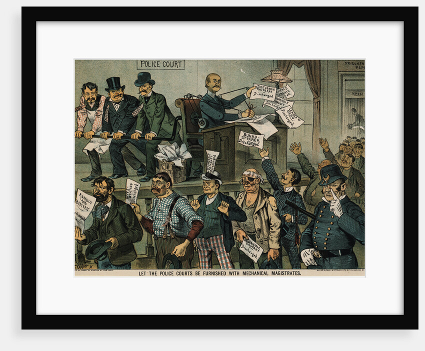 Illustration Depicting Police Court Shortcomings by Oppet