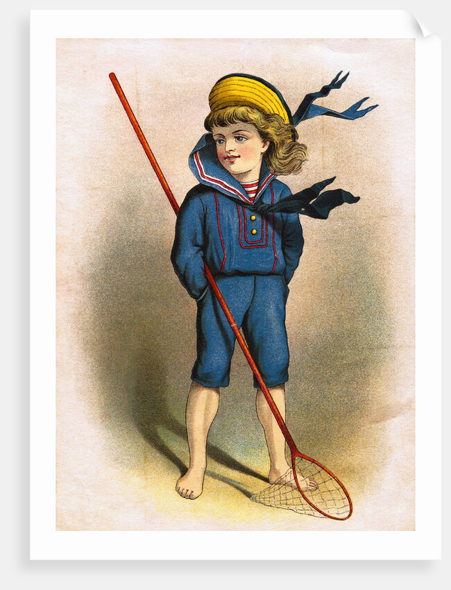 Boy in Sailor Suit with Butterfly Net by Anonymous