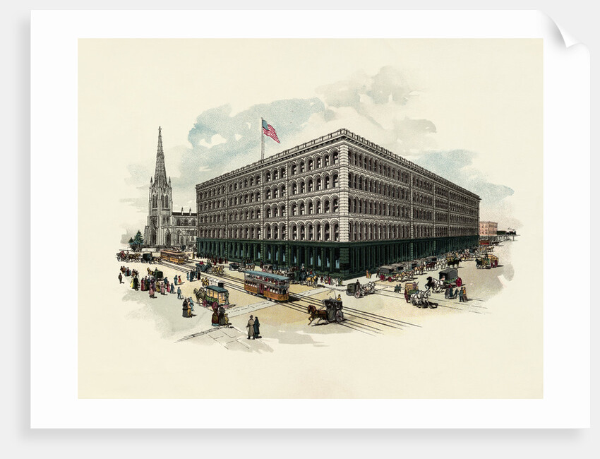 Exterior of A T Stewart Department Store by Anonymous
