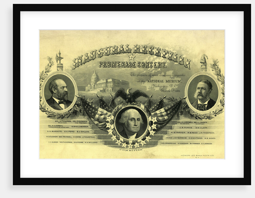 Illustrated Invitation to Inaugural Reception for President Garfield by Anonymous