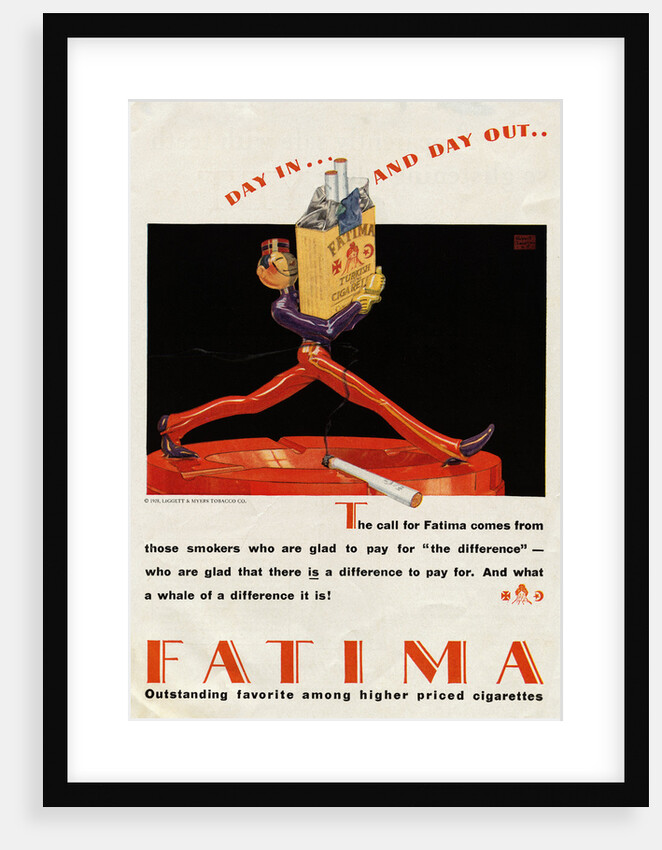 Advertisement for Fatima Cigarettes by Anonymous