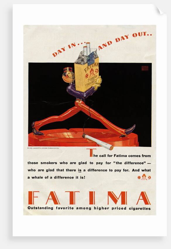 Advertisement for Fatima Cigarettes by Anonymous