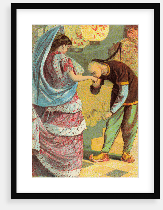 Aladdin Received the Princess Book Illustration by Anonymous