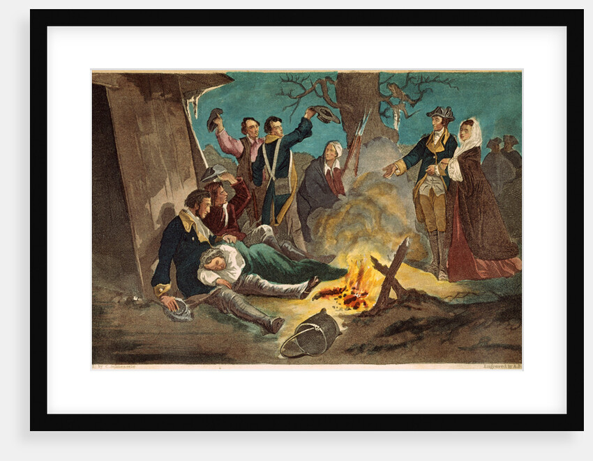George Washington and Wife Visiting Troops by Anonymous