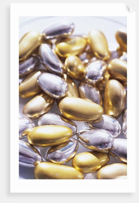 Gold and Silver Sugared Almonds by Anonymous