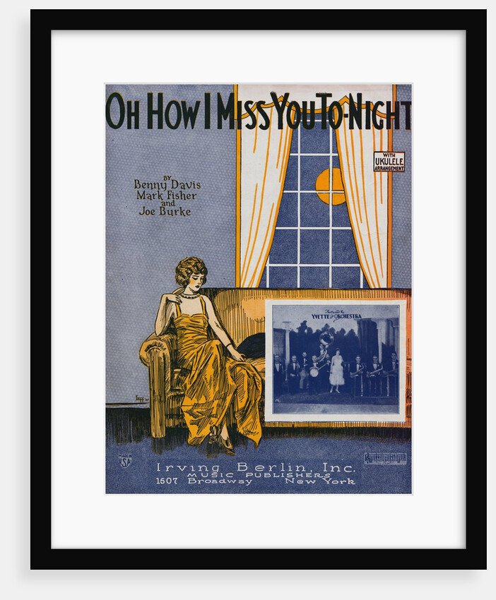 Theatrical Show Bill with Lonely Woman Reclining on a Sofa by Anonymous