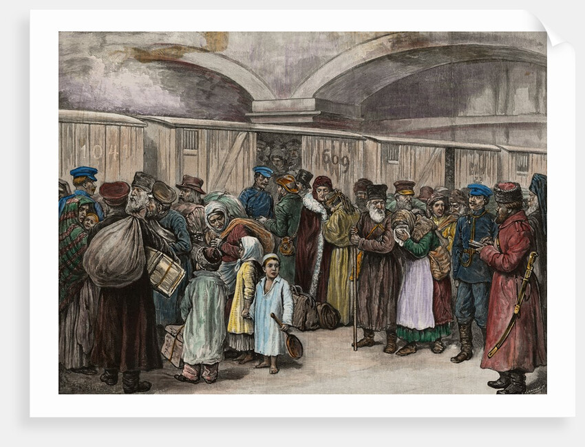 Sketch of Jews Being Ordered from Their Homeland in Russia by B. Baruch