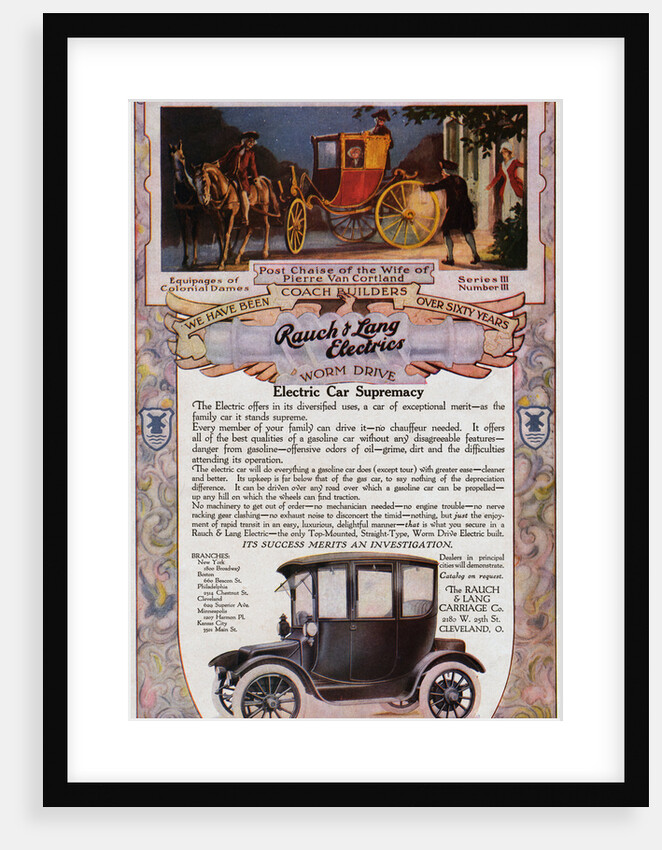 Advertisement for Newly Designed Rauch and Lang Electric Car by Anonymous