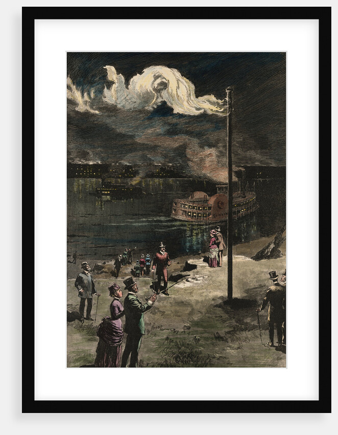 Citizens Gazing at Gas Exhaust from Well by Anonymous