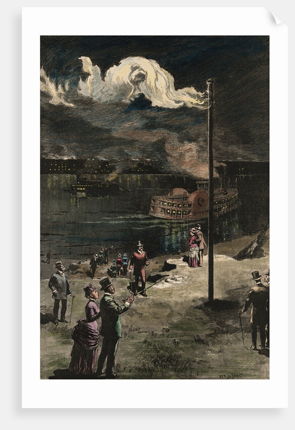 Citizens Gazing at Gas Exhaust from Well by Anonymous