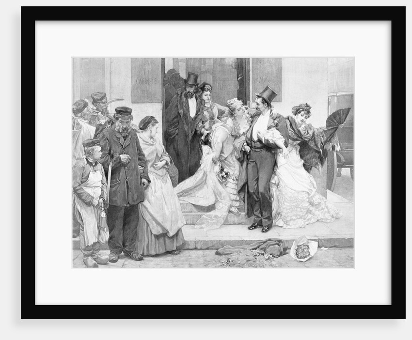 Poor Citizens Gazing at Well Dressed Patrons by Anonymous