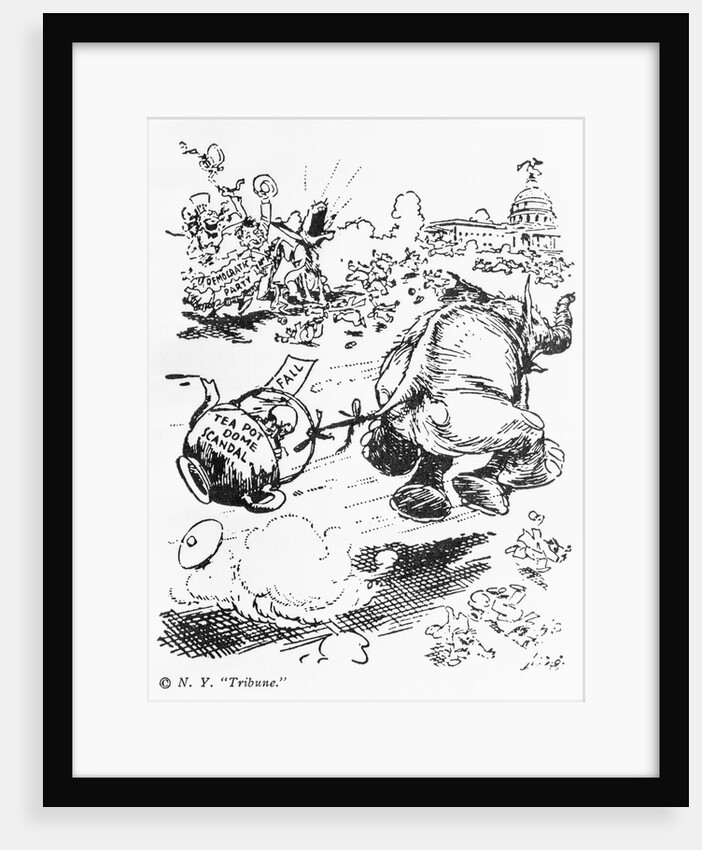 Editorial Cartoon Illustration of Teapot Dome Scandal by Anonymous