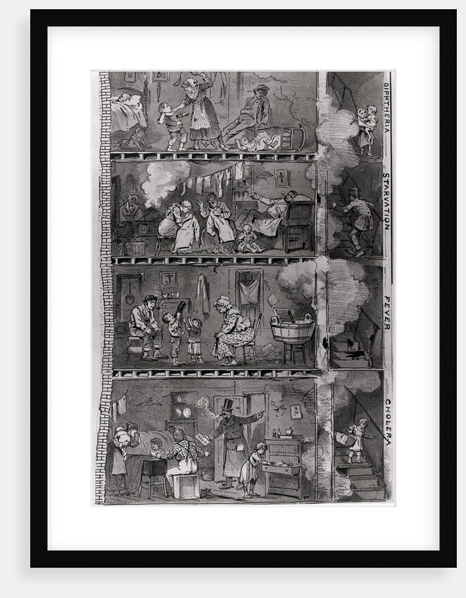 Illustration of Slums in Lower New York by Anonymous