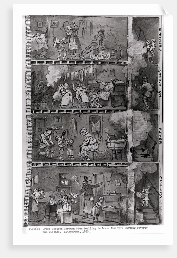 Illustration of Slums in Lower New York by Anonymous