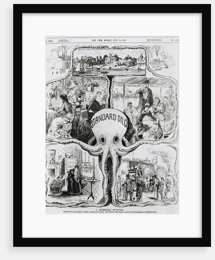 Political Cartoon of Pollution Problems with Standard Oil Company as Octopus by Anonymous