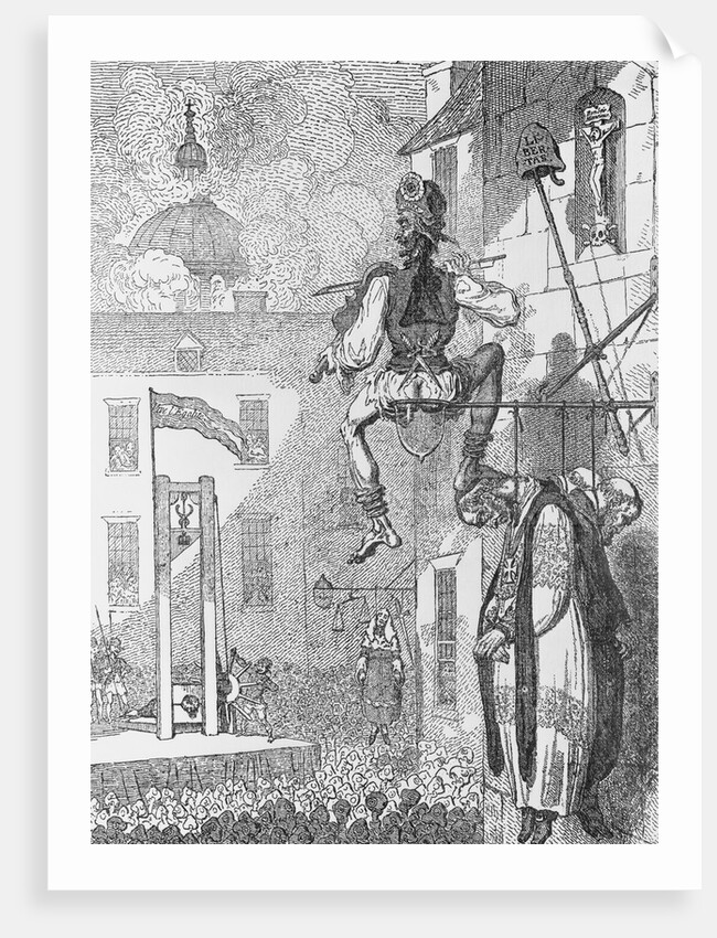 Cartoon Depicting Execution of Louis XVI by Anonymous