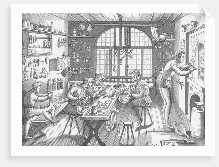 Guilds Working in Goldsmith Shop by Anonymous