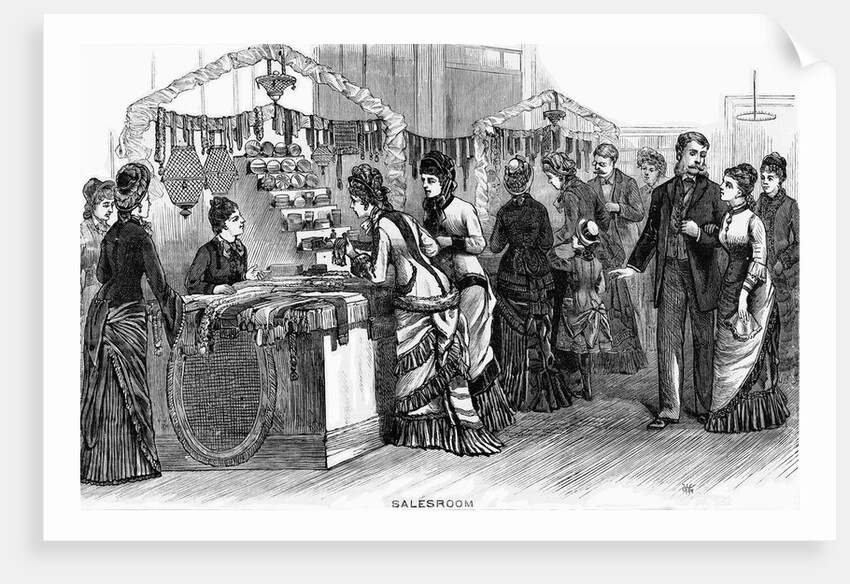 Woman Merchant Selling to Group of Women and Men by Anonymous