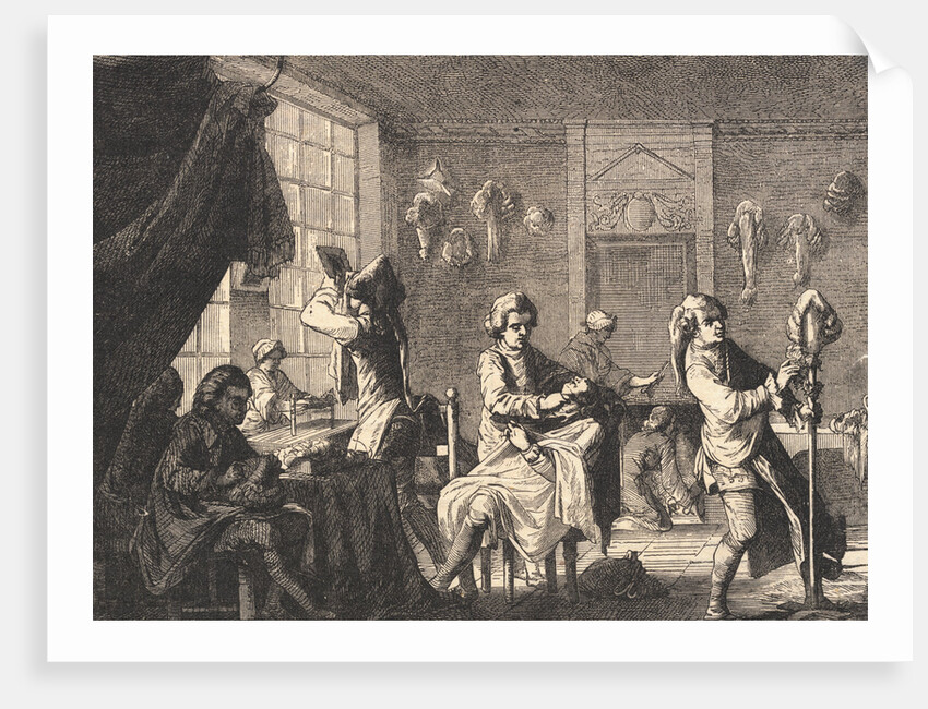 Workers Making Wigs by Anonymous