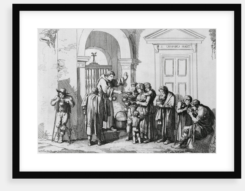 Charity Dispensed by Roman Monk