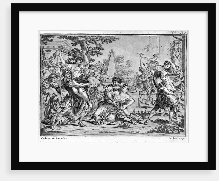 Lithograph of The Rape of the Sabines by Anonymous