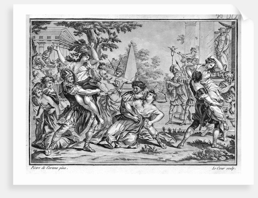 Lithograph of The Rape of the Sabines by Anonymous