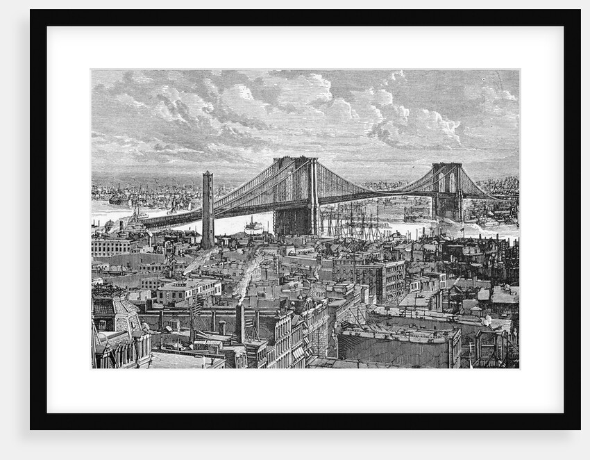 View of the Brooklyn Bridge by Anonymous