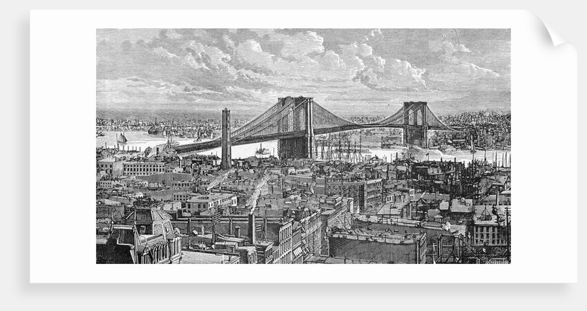 View of the Brooklyn Bridge by Anonymous