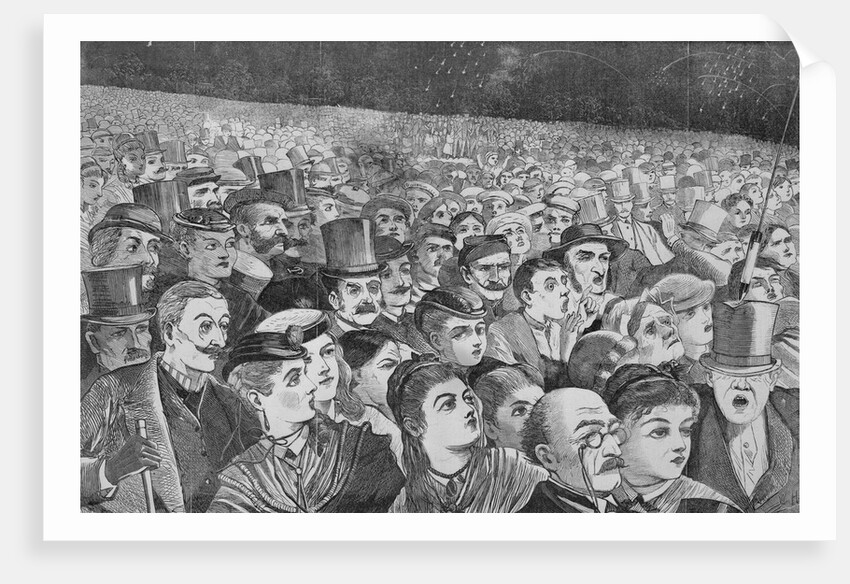 Illustration of Massive Crowd During July Fourth Ceremonies by Anonymous