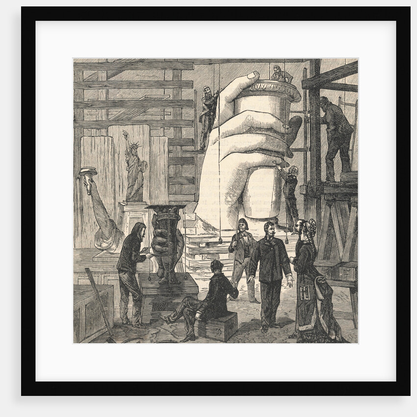 Workman Building Statue of Liberty by Anonymous