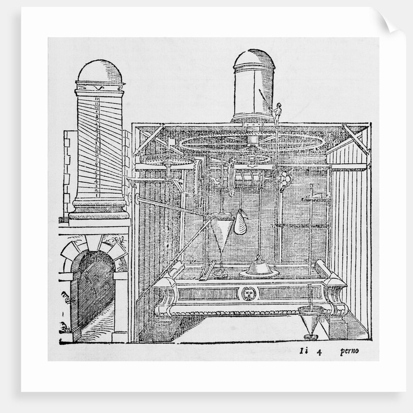 Illustration of Italian Water Clock by Anonymous