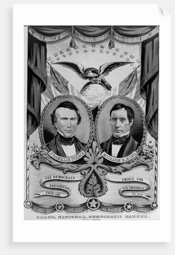 Franklin Pierce and William King on Election Poster by Anonymous