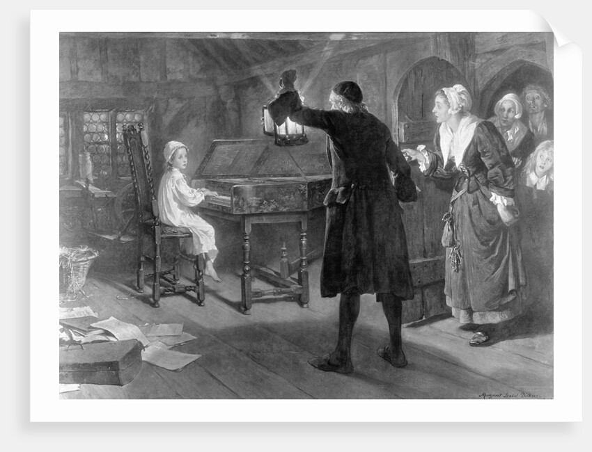 Young George Handel Playing the Cembalo by Anonymous