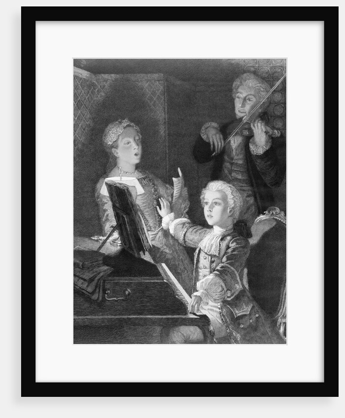 Mozart and Accompanists Rehearsing at Piano by Anonymous