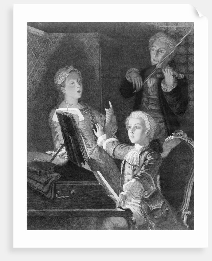 Mozart and Accompanists Rehearsing at Piano by Anonymous
